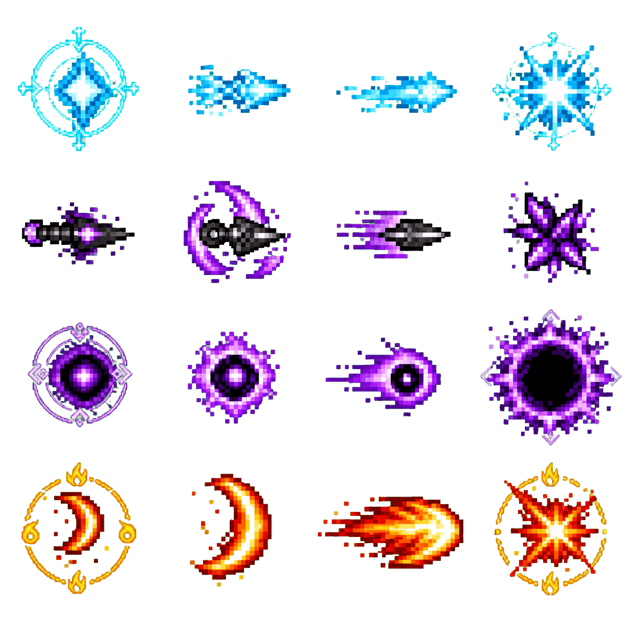 Magic effects used in VEIN battles