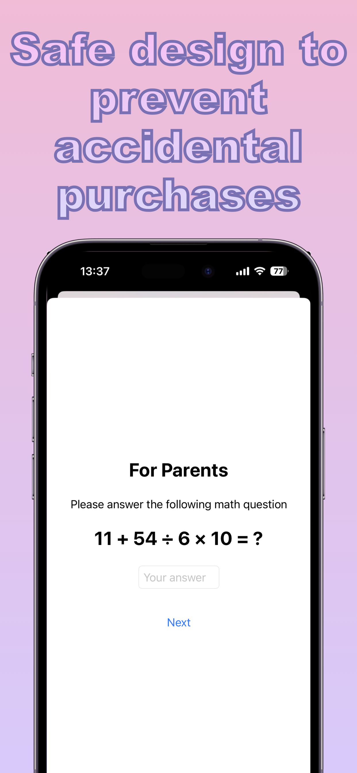 Shop & Count checkout screen